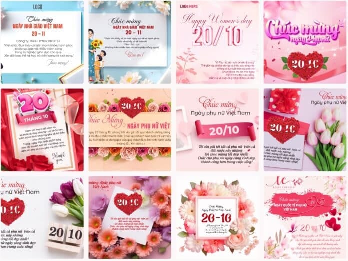 Top 8 Mẫu Thiệp 20/10 Đẹp Nhất Khiến Phái Nữ Tan Chảy