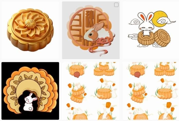 Vector bánh trung thu