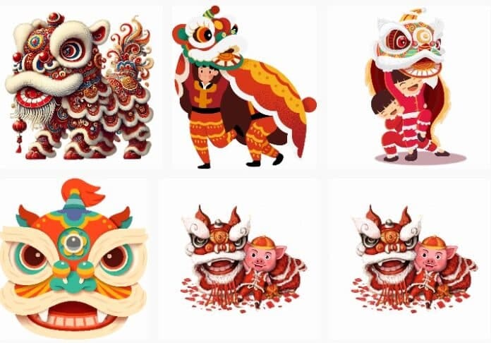 Vector Múa Lân Trung Thu