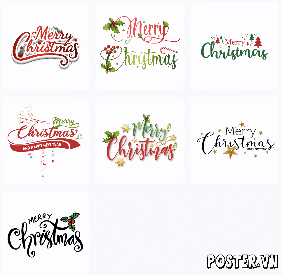 7+ Hiệu Ứng Chữ Noel – Giáng Sinh Đẹp, Chuyên Nghiệp 2025