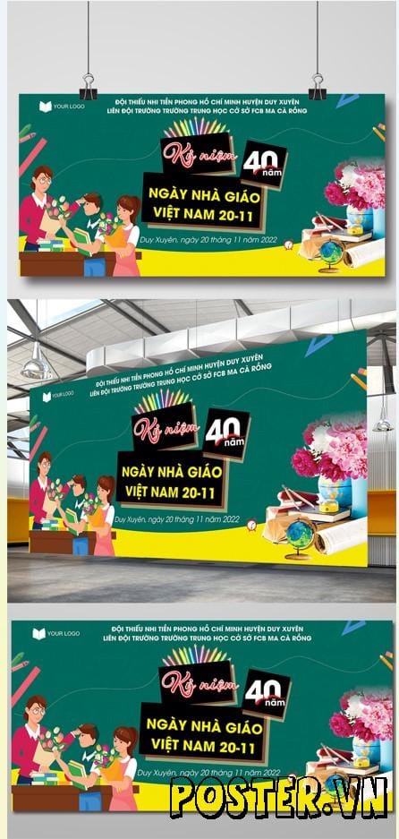 Backdrop 20-11: 12+ Mẫu Mới Nhất, Chuyên Nghiệp Tri Ân Nhà Giáo 2025 2 Backdrop 20-11