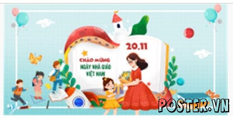 Backdrop Ngày Nhà Giáo Việt Nam: 10+ Mẫu Đẹp, Chuyên Nghiệp Tri Ân Nhà Giáo 2025 4 Backdrop Ngày Nhà Giáo Việt Nam