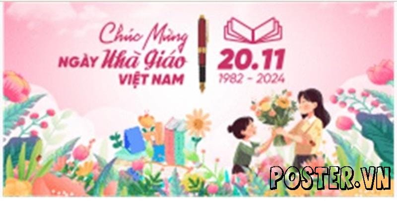 Backdrop Ngày Nhà Giáo Việt Nam: 10+ Mẫu Đẹp, Chuyên Nghiệp Tri Ân Nhà Giáo 2025 5 Backdrop Ngày Nhà Giáo Việt Nam