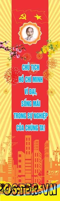 phướn treo chúc mừng năm mới, đảng và bác