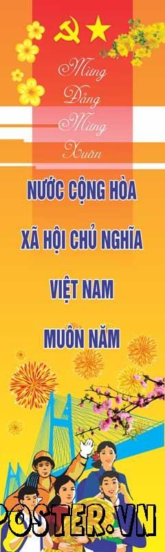 phướn treo chúc mừng năm mới, đảng và bác