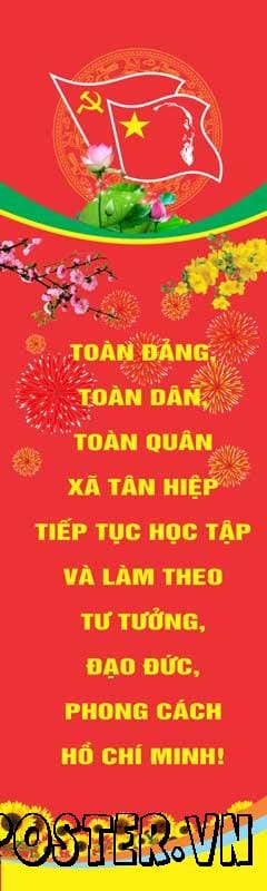 phướn treo chúc mừng năm mới, đảng và bác