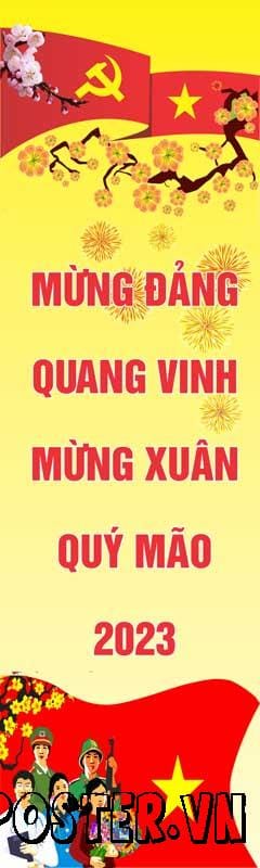 phướn treo chúc mừng năm mới, đảng và bác