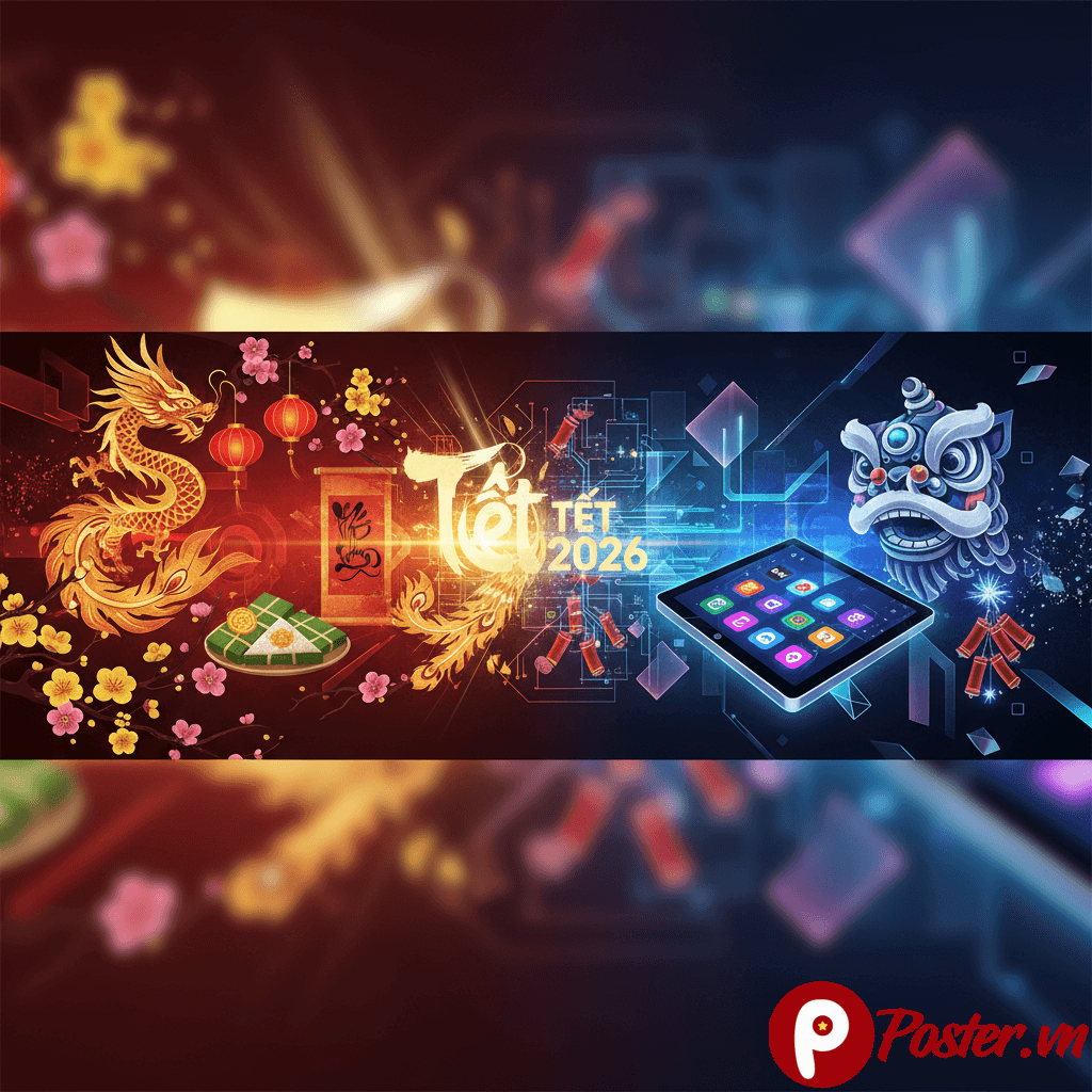 Bộ sưu tập vector Tết 2026 đa dạng phong cách từ truyền thống đến hiện đại, với hoa mai, hoa đào, câu đối, bánh chưng và linh vật, sẵn sàng cho thiết kế ấn phẩm ngày Tết.