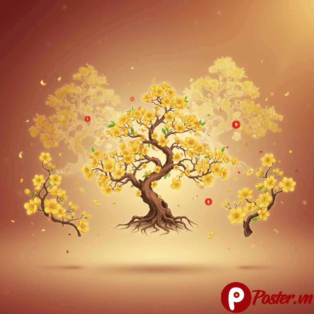 Bộ sưu tập cây mai tết PNG sắc nét, tách nền hoàn hảo với đa dạng thế cây từ bonsai, cổ thụ đến cành mai rực rỡ, sẵn sàng cho thiết kế ấn phẩm Tết 2026.