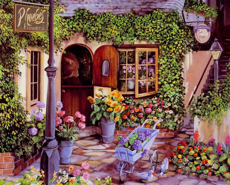 Cửa hàng hoa vintage