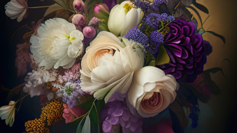 Bó hoa đẹp nhiều màu sắc