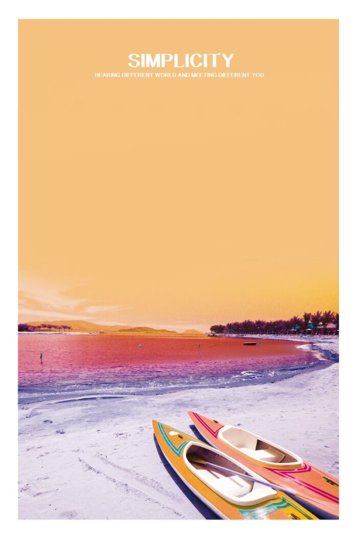 Ảnh phong cảnh bãi biển thuyền kayak