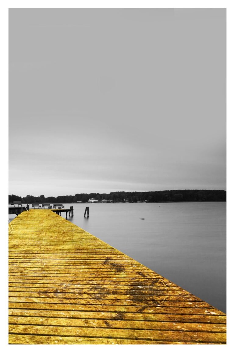 Ảnh phong cảnh bến tàu vàng