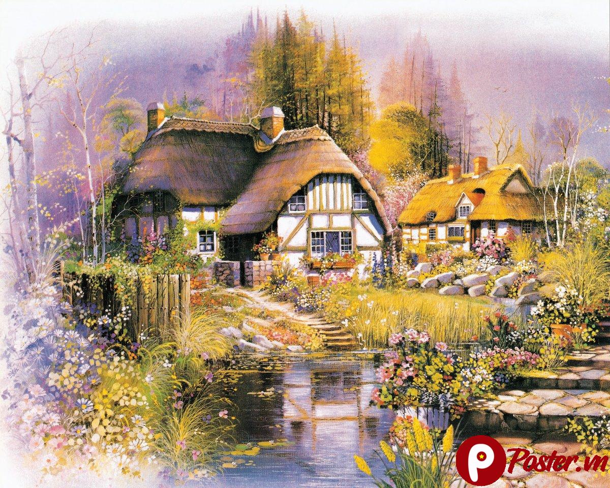 Ảnh phong cảnh làng quê thơ mộng