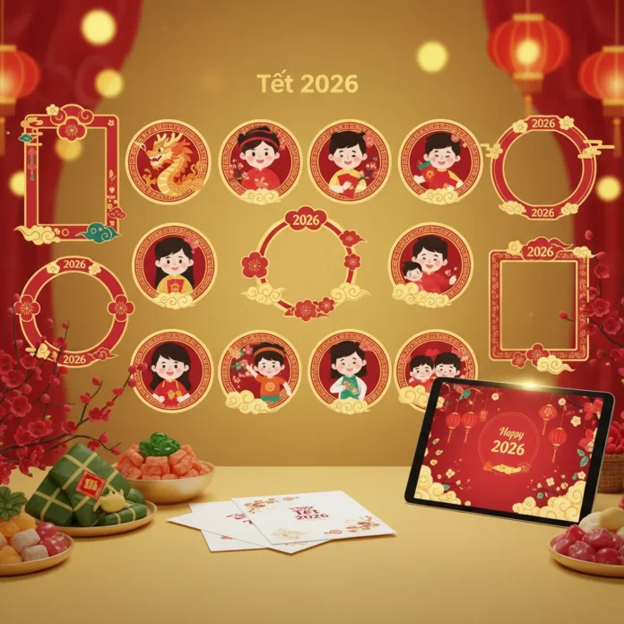 Bộ sưu tập avatar Tết 2026 đẹp nhất tại Poster.vn với các biểu tượng hoa mai, hoa đào, linh vật Bính Ngọ và những lời chúc ý nghĩa, mang lại may mắn và tài lộc.