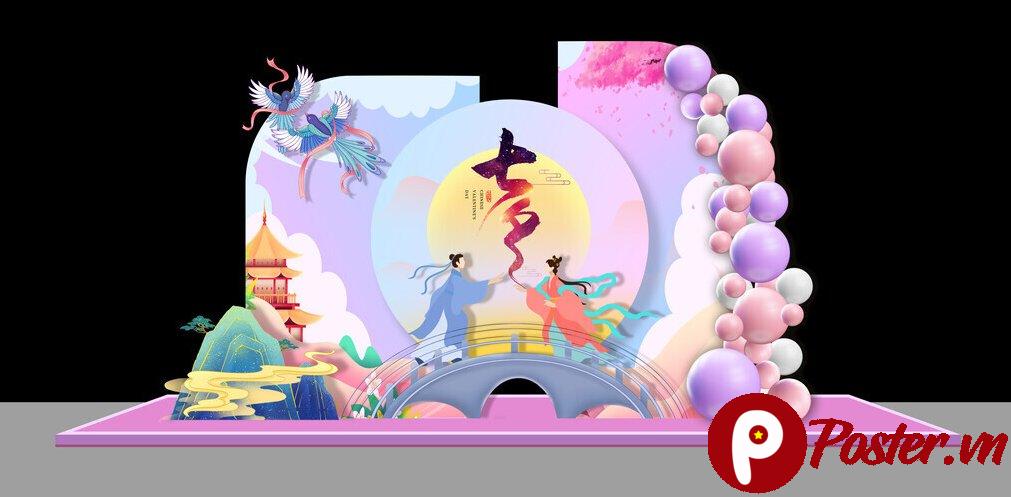 Backdrop 8/3 vector nữ tính - Chi tiết 2