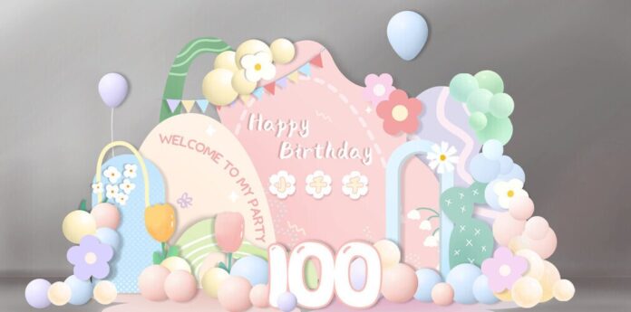 Backdrop Sinh Nhật 100 Ngày Bé