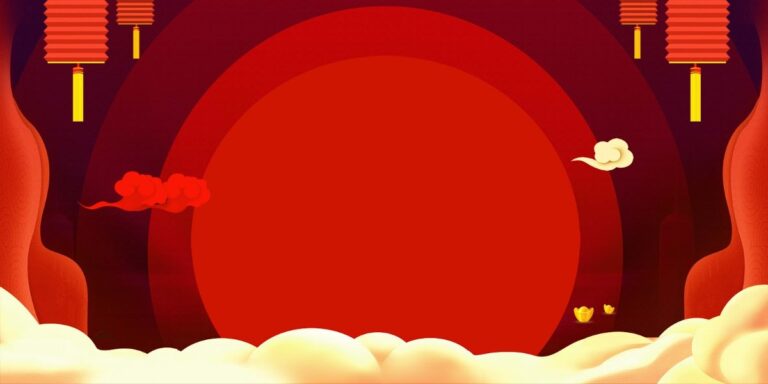 Backdrop Tết 2025 Đỏ May Mắn