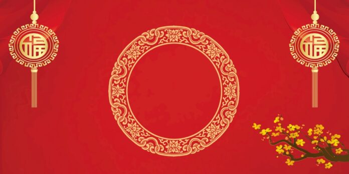 Backdrop Tết 2025 Đỏ May Mắn