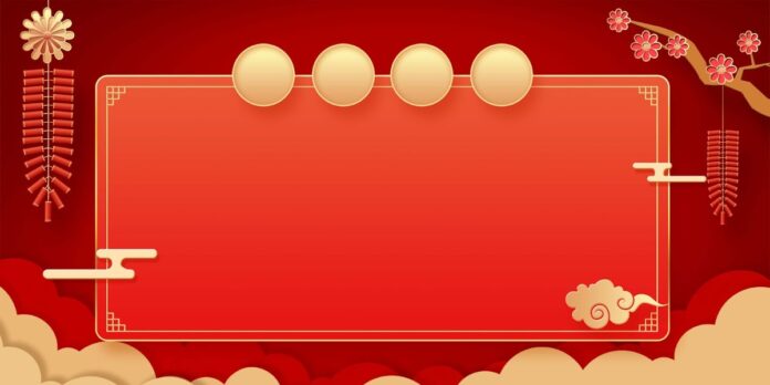 Backdrop Tết 2025 Đỏ May Mắn