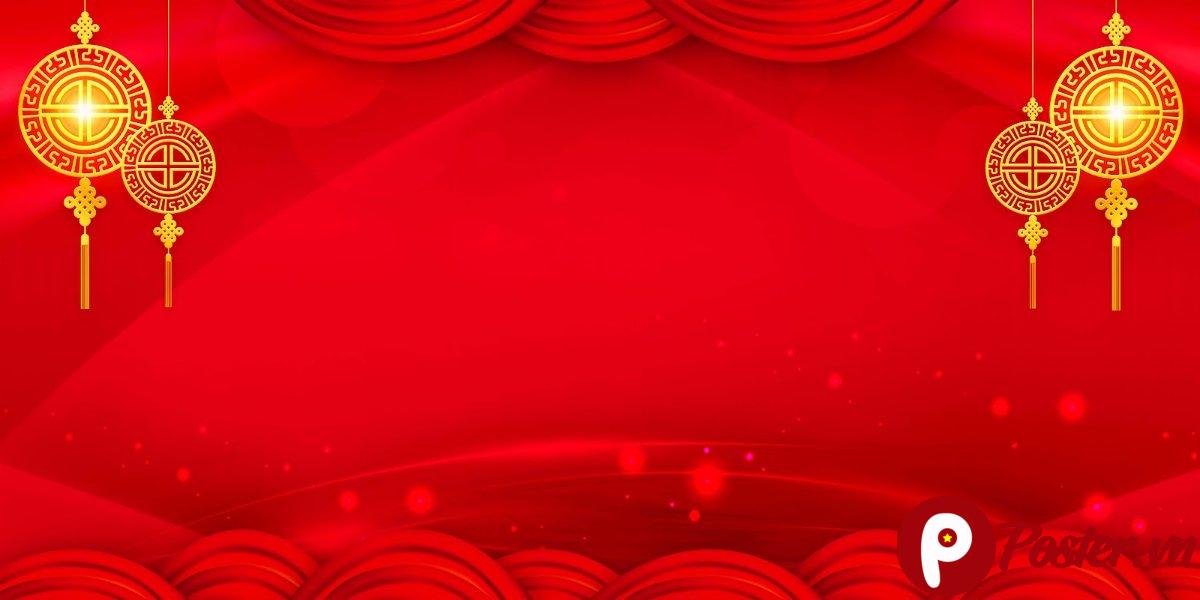 Backdrop Tết Đỏ May Mắn