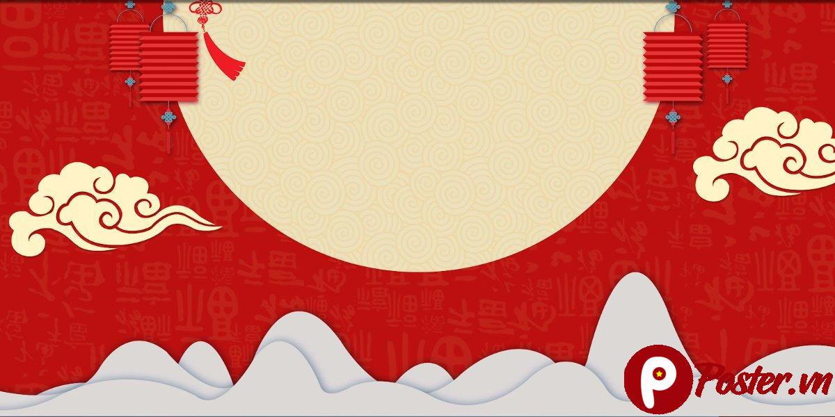 Backdrop Tết Đỏ May Mắn