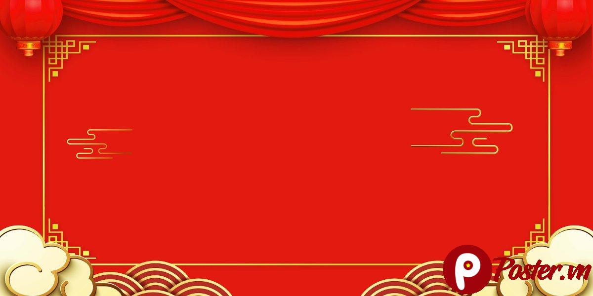 Backdrop Tết đỏ truyền thống