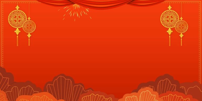 Backdrop Tết đỏ rực rỡ