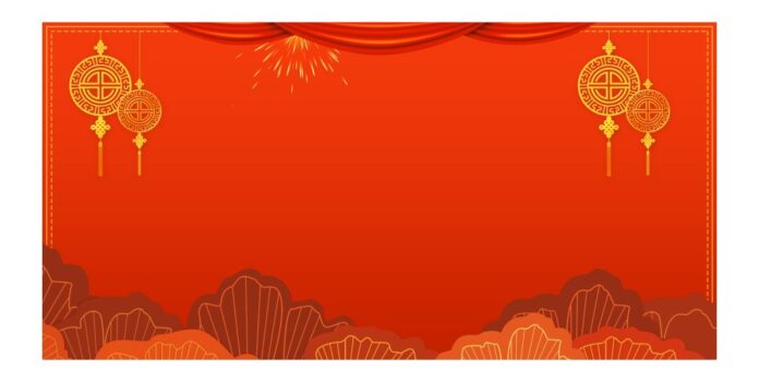 Backdrop Tết Đỏ Vector