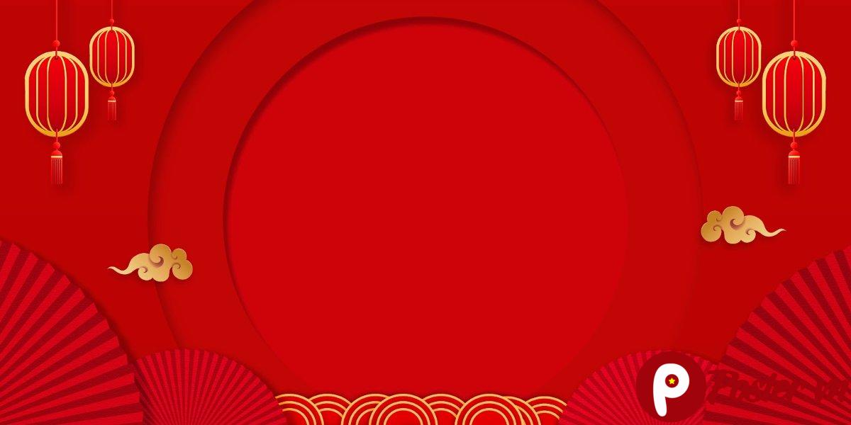 Backdrop Tết Đỏ Vector 2025