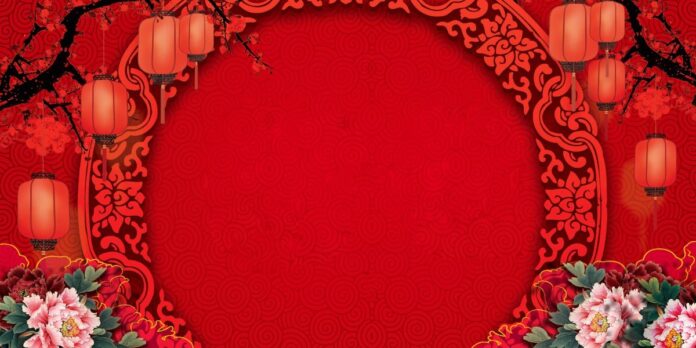 Backdrop Tết Đỏ Vector