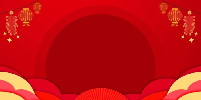 Backdrop Tết Đỏ Vector