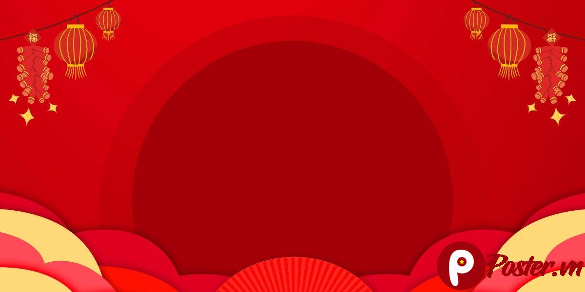 Backdrop Tết Đỏ Vector