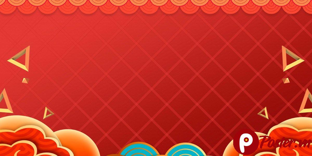 Backdrop Tết Đỏ Vector