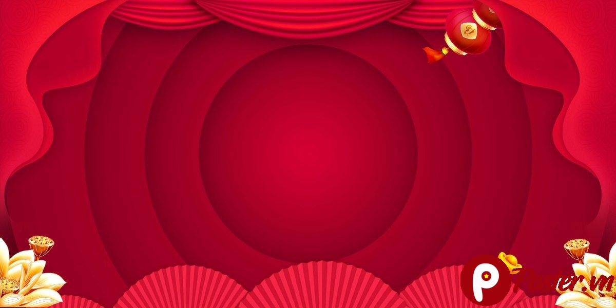 Backdrop Tết Đỏ Vector