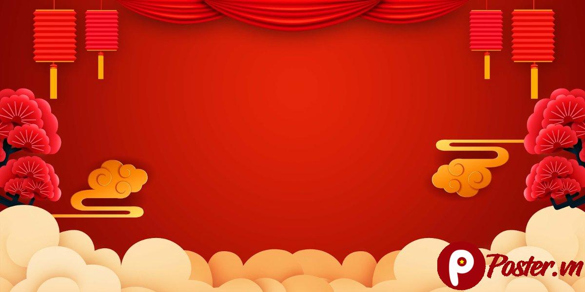 Backdrop Tết đỏ vector