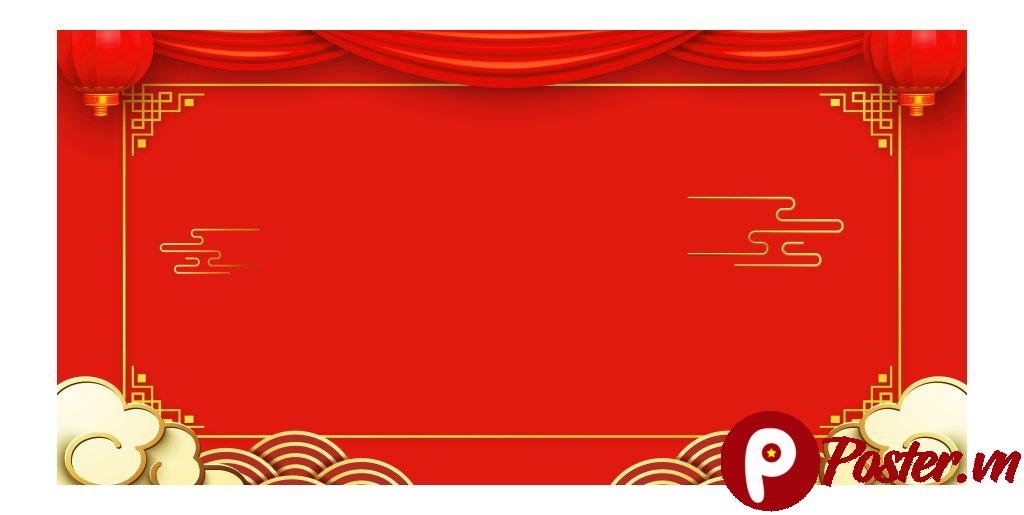 Backdrop Tết Đỏ Vector Đẹp