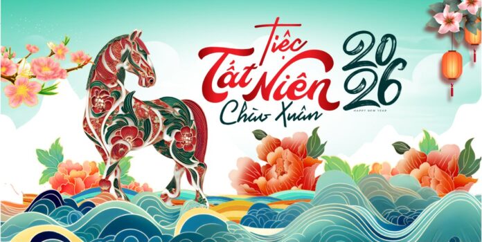 Backdrop Tiệc Tất Niên 2026 Ất Tỵ