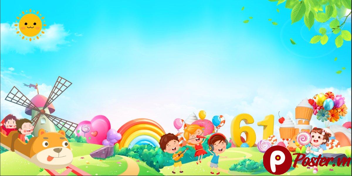 Background 1/6 vector trẻ em