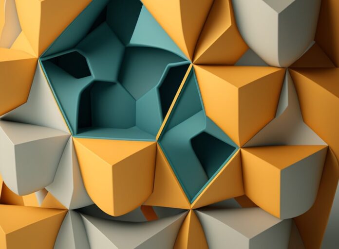 Background 3D hình học hiện đại