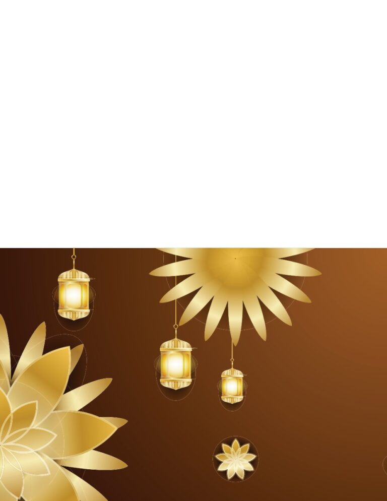 Background đèn lồng hoa sen vàng