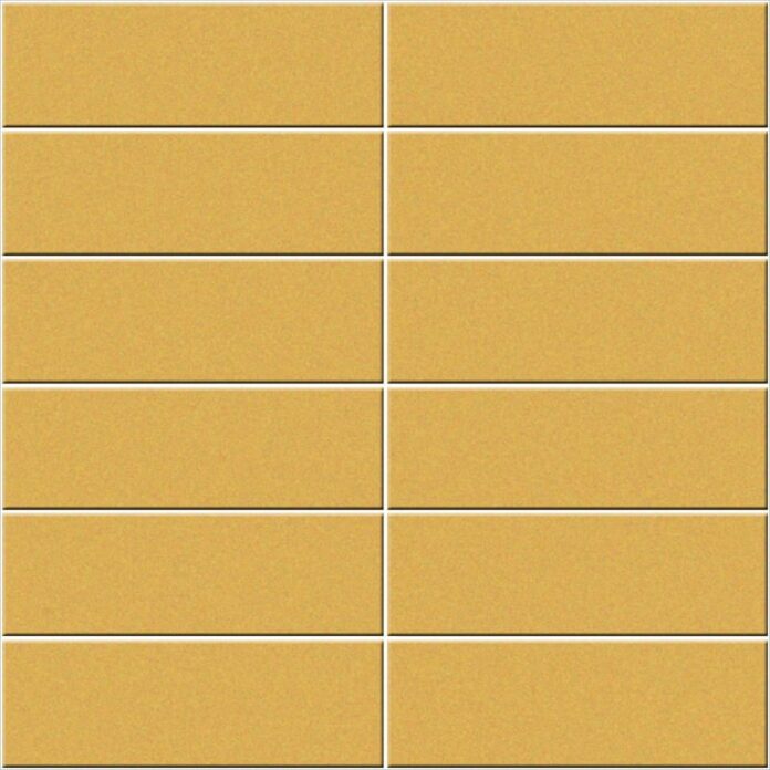 Background gạch vàng mù tạt hiện đại, họa tiết gạch chữ nhật tối giản, tông màu ấm áp cho thiết kế nội thất và đồ họa.