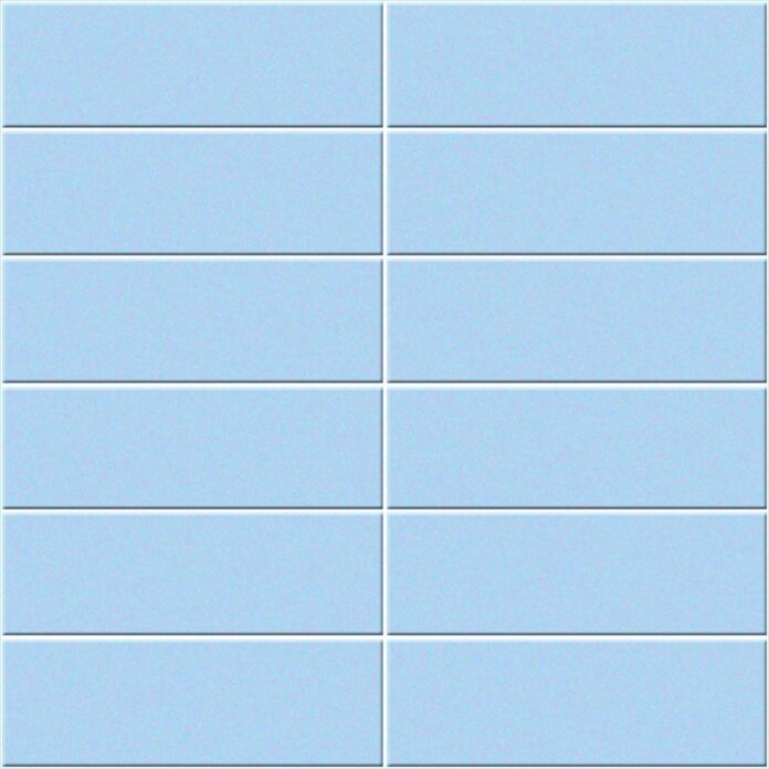 Họa tiết gạch ốp tường màu xanh pastel hiện đại, gồm gạch vuông và gạch chữ nhật, tạo nên một background sạch sẽ và tối giản.
