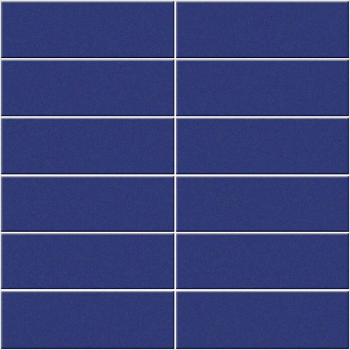 Background gạch ốp tường xanh lam đậm tối giản với đường ron trắng sắc nét, bề mặt lì và hiệu ứng hạt nhỏ, tạo vẻ đẹp hiện đại và sang trọng.