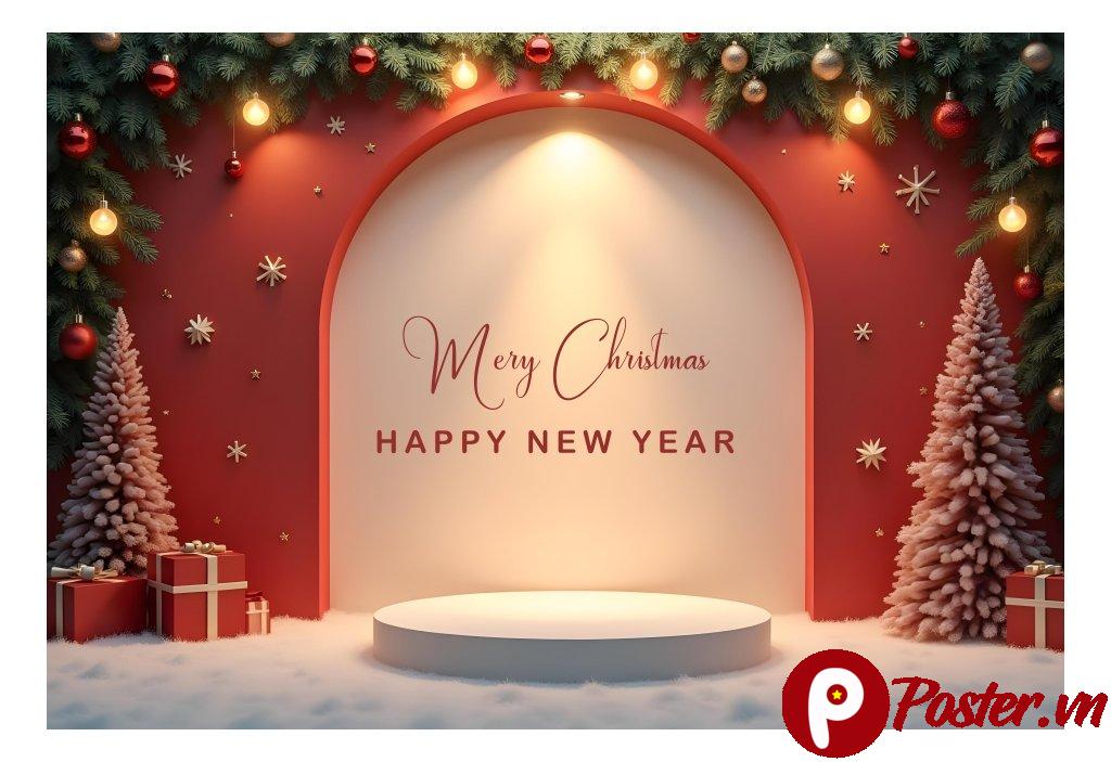 Background Giáng Sinh Năm Mới PSD Đẹp
