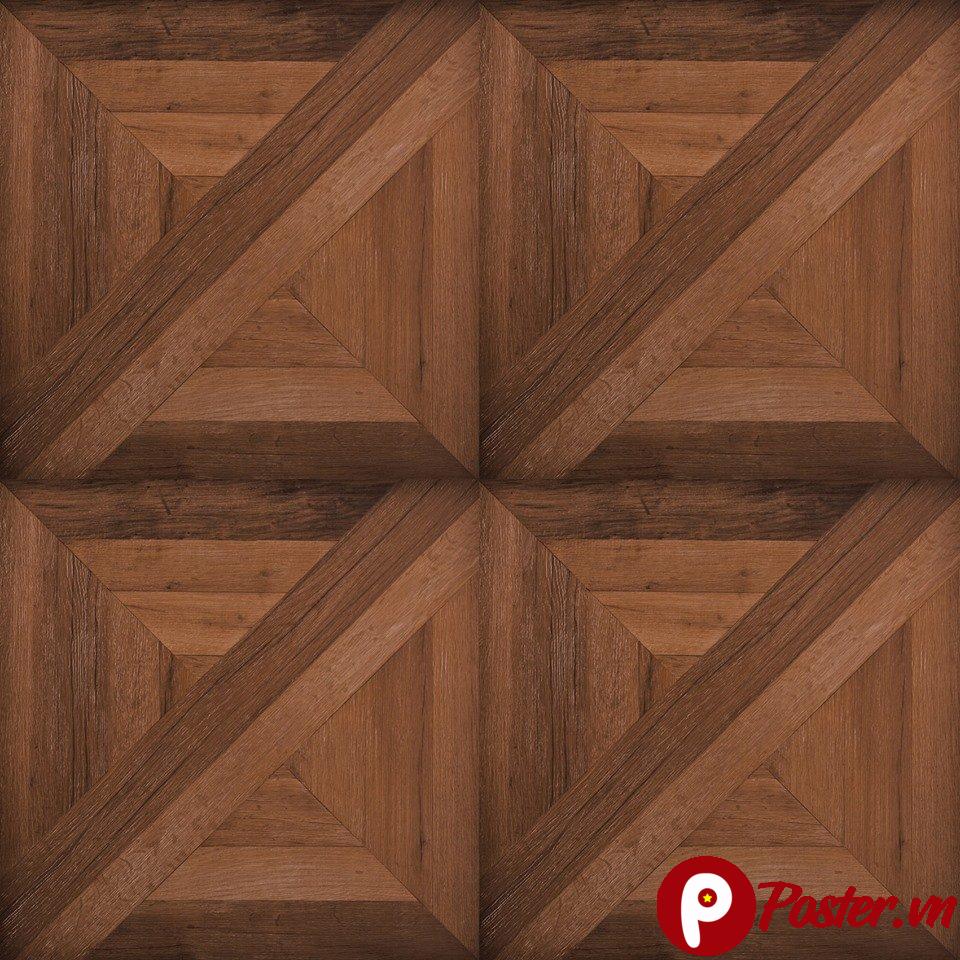 Background gỗ 3D họa tiết hình học cổ điển tông nâu ấm