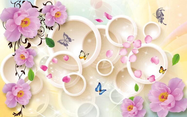 Background hoa bướm tím vector