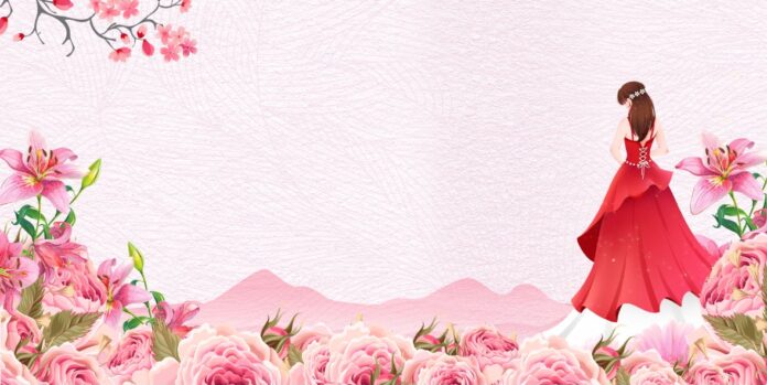 Background hoa hồng cô dâu