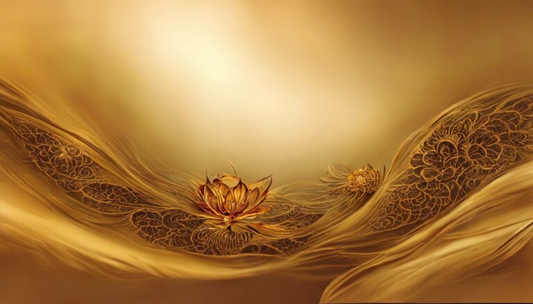 Background hoa sen vàng sang trọng