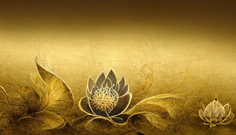 Background hoa sen vàng sang trọng